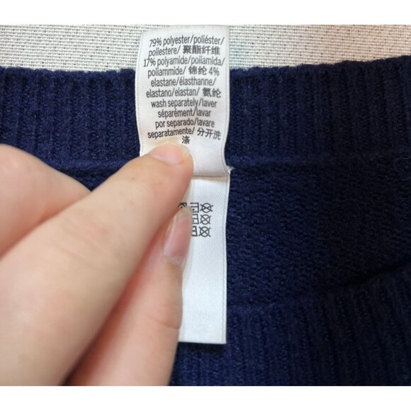 Victorias Secret Pink Womens Pullover Sweater Knit Stretch Sz L Blue - Picture 4 of 13